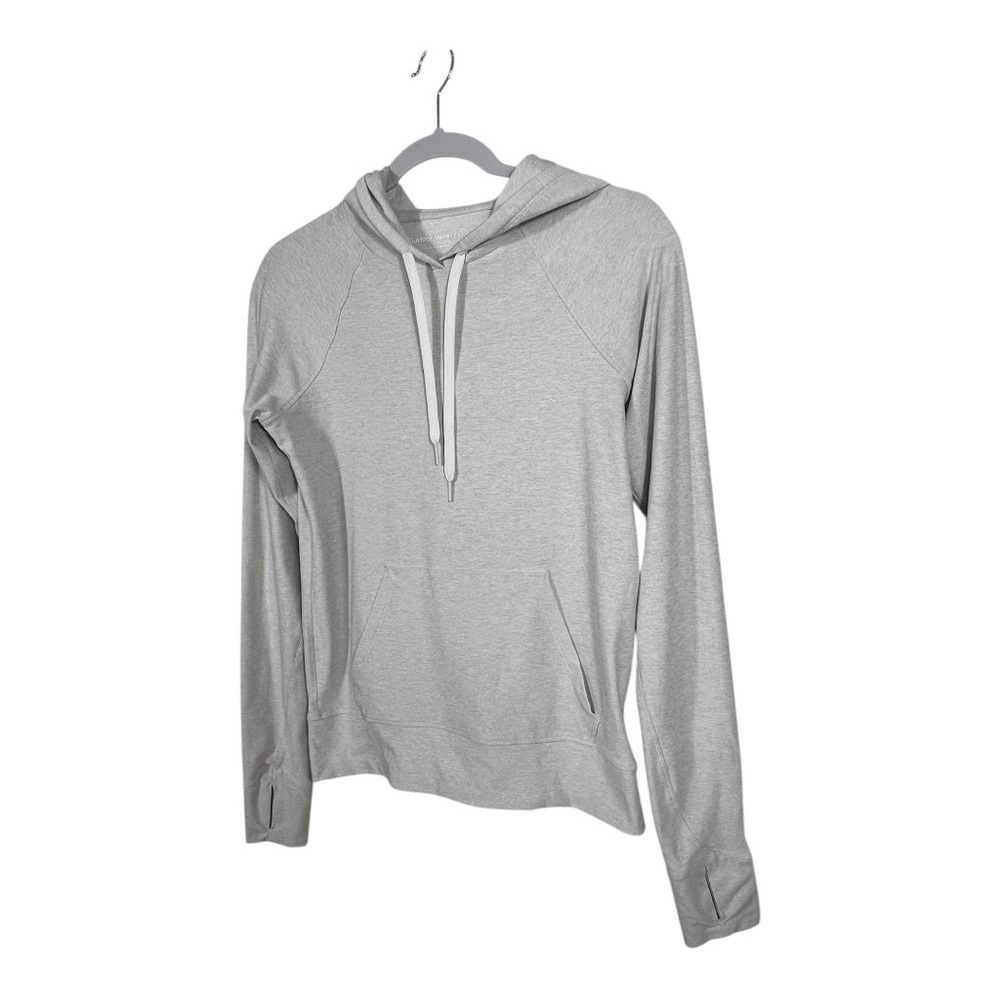 Outdoor Voices Women’s Light Weight Hoodie Thumb Holes Beige Sz.Sm - Picture 3 of 7